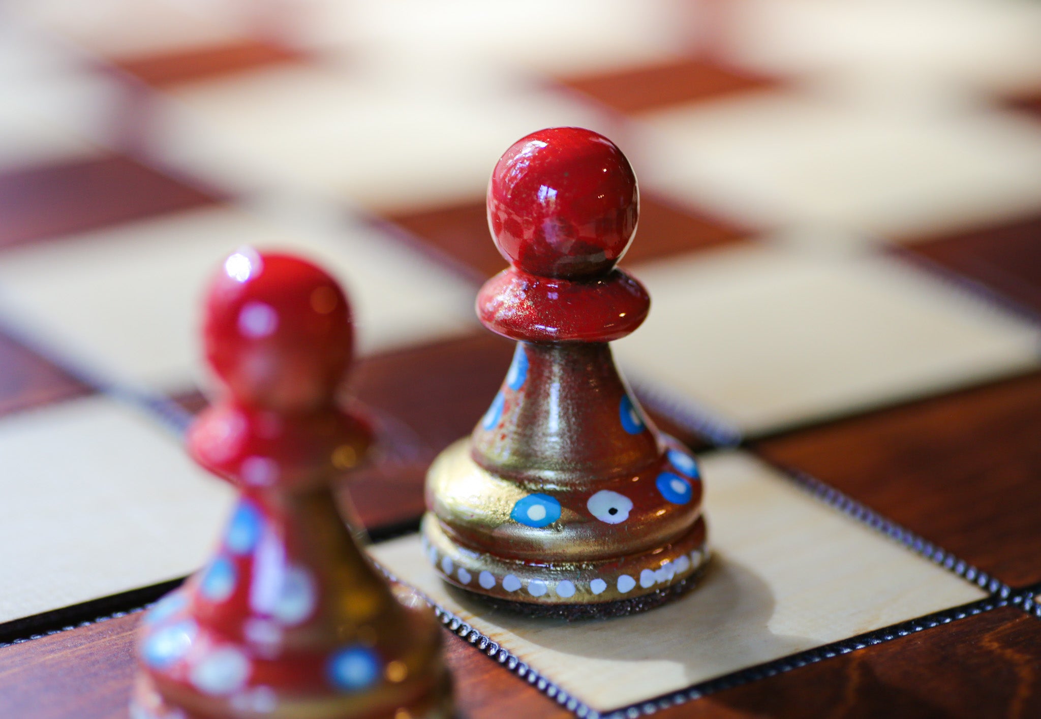 The High Flyer - Sydney Gruber Painted 21" Ambassador Chess Set #14 - Chess Set - Chess-House