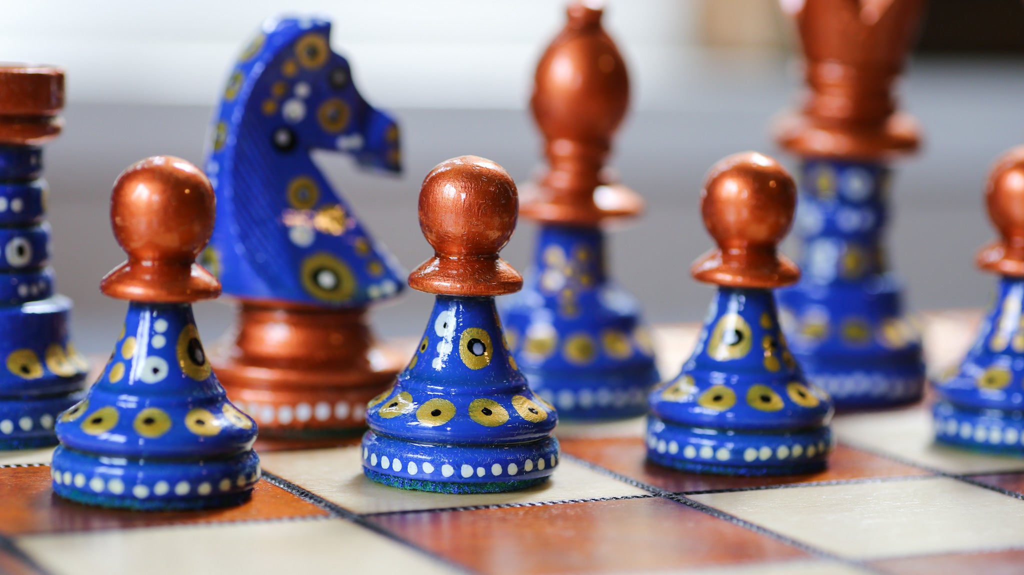 The Soothsayer's Song - Sydney Gruber Painted 21" Ambassador Chess Set #13 - Chess Set - Chess-House