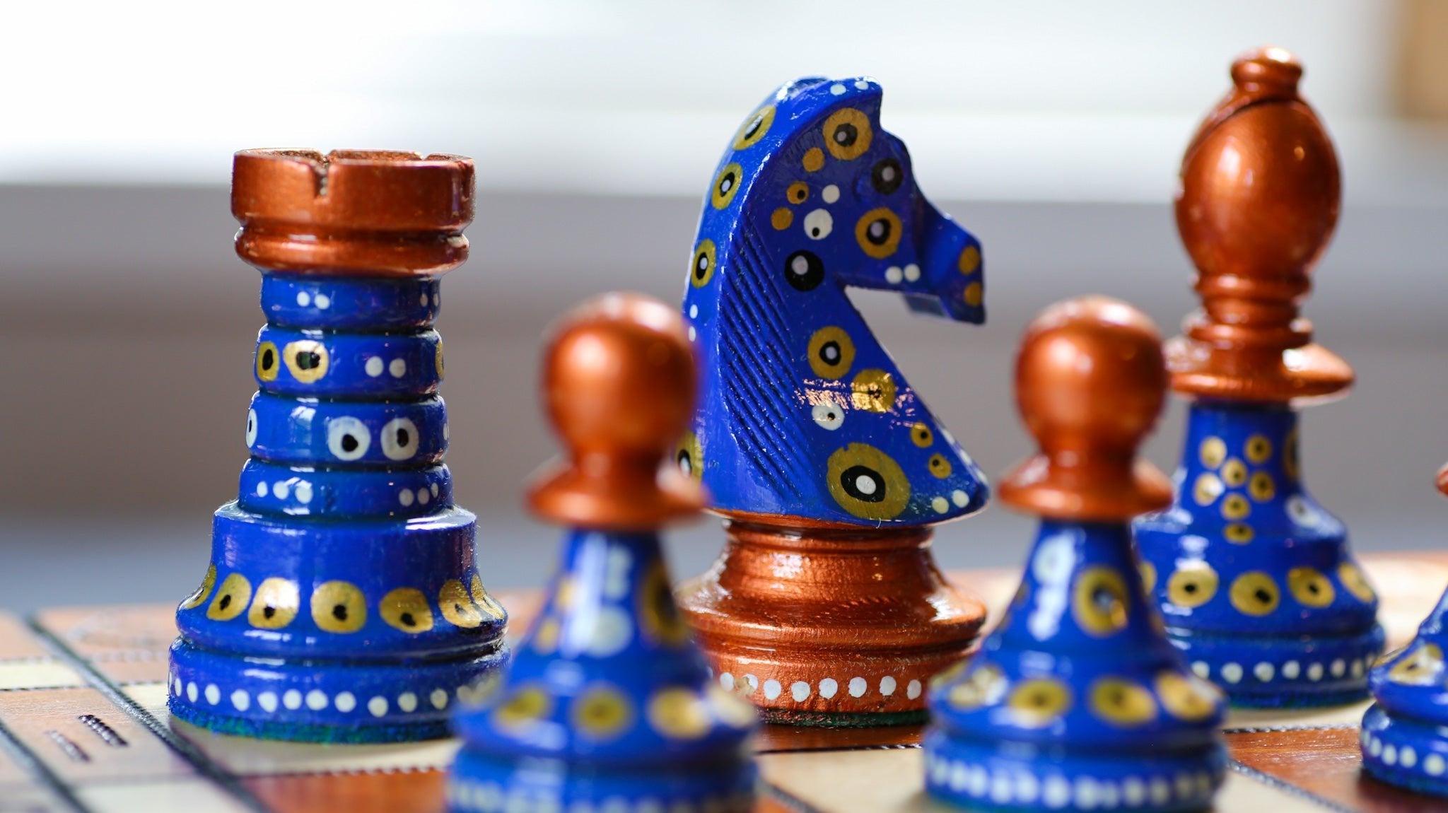 The Soothsayer's Song - Sydney Gruber Painted 21" Ambassador Chess Set #13 - Chess Set - Chess-House