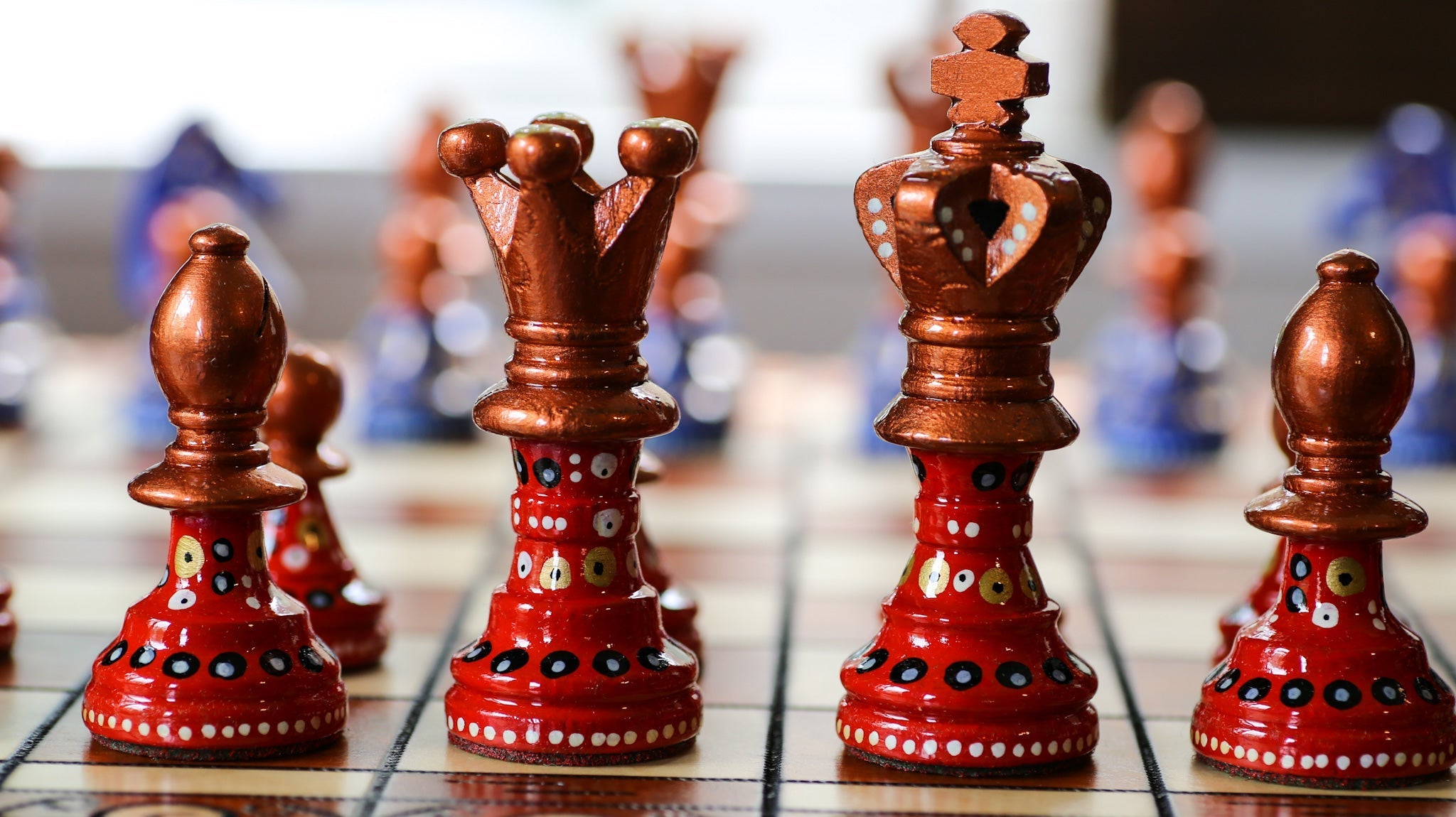 The Soothsayer's Song - Sydney Gruber Painted 21" Ambassador Chess Set #13 - Chess Set - Chess-House