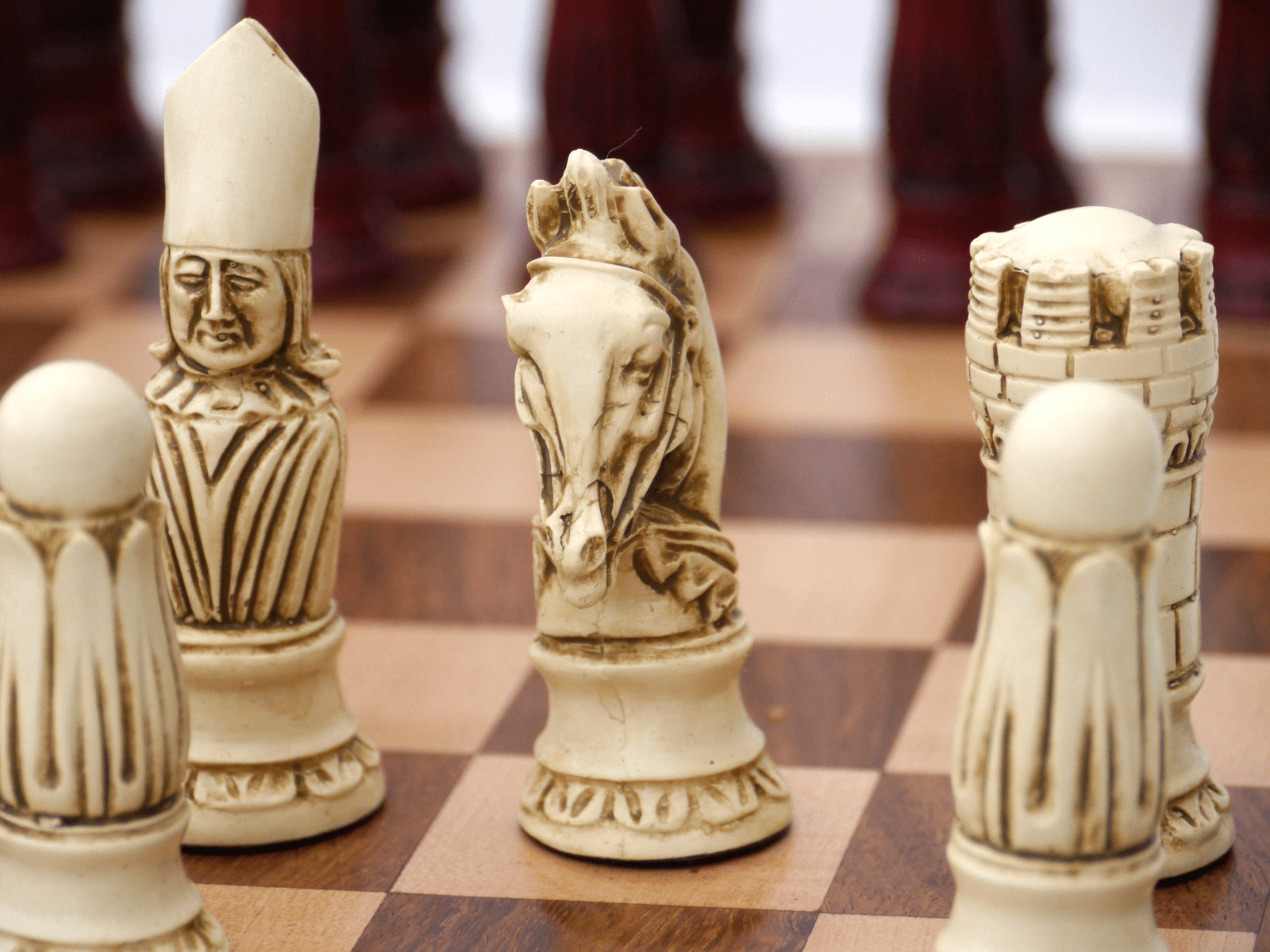 Victorian Chess Pieces by Berkeley - Cardinal Red - Piece - Chess-House