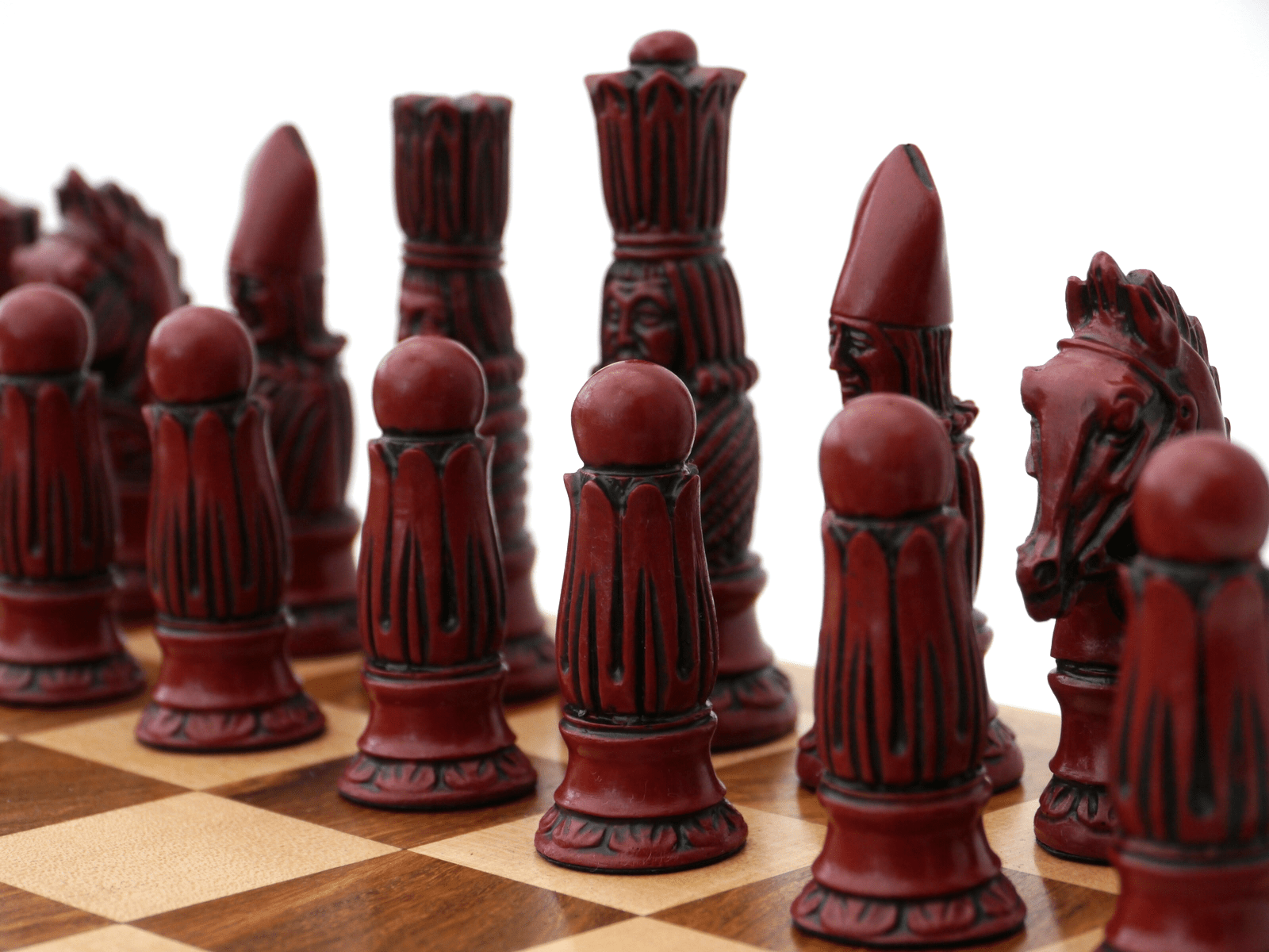 Victorian Chess Pieces by Berkeley - Cardinal Red - Piece - Chess-House