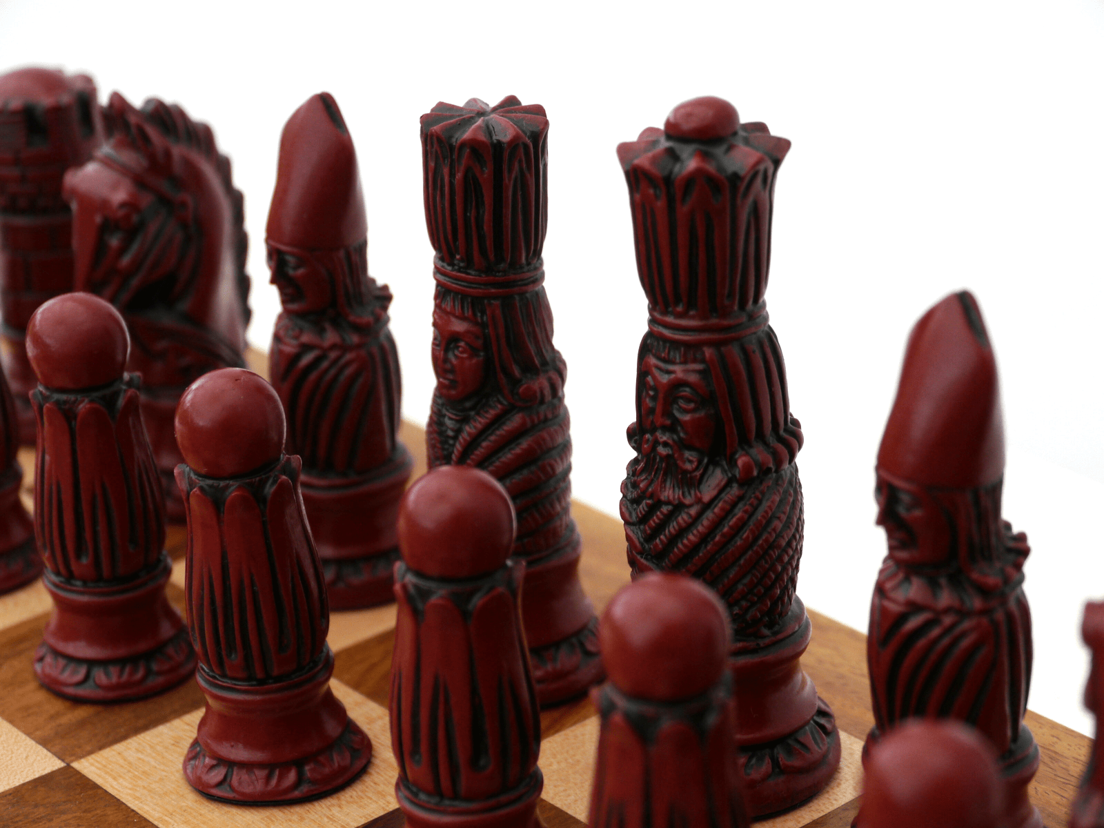 Victorian Chess Pieces by Berkeley - Cardinal Red - Piece - Chess-House