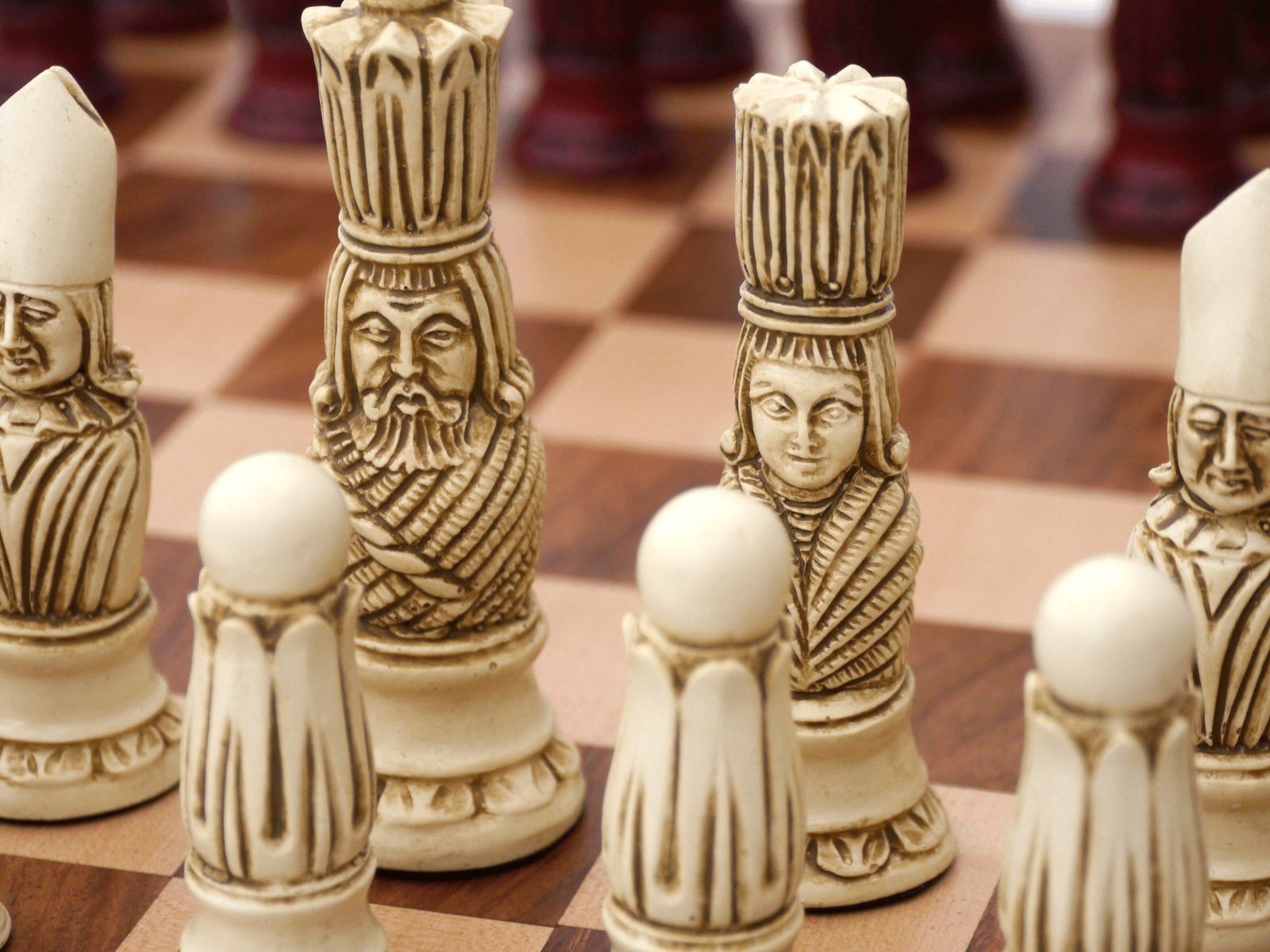 Victorian Chess Pieces by Berkeley - Cardinal Red - Piece - Chess-House