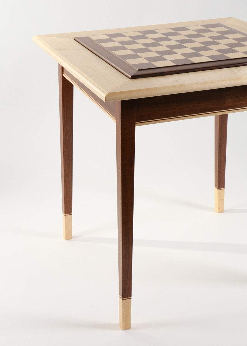 Walnut Maple Premium Hardwood Chess Table (DISCOUNTED FOR IMPERFECTION) - Table - Chess-House