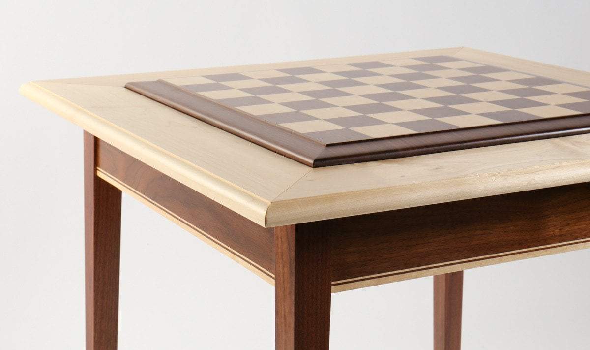 Walnut Maple Premium Hardwood Chess Table (DISCOUNTED FOR IMPERFECTION) - Table - Chess-House