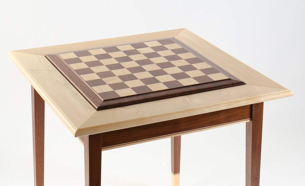 Walnut Maple Premium Hardwood Chess Table (DISCOUNTED FOR IMPERFECTION) - Table - Chess-House