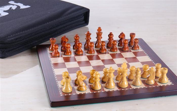 8" Magnetic Travel Chess Set in Rosewood Color Questions & Answers