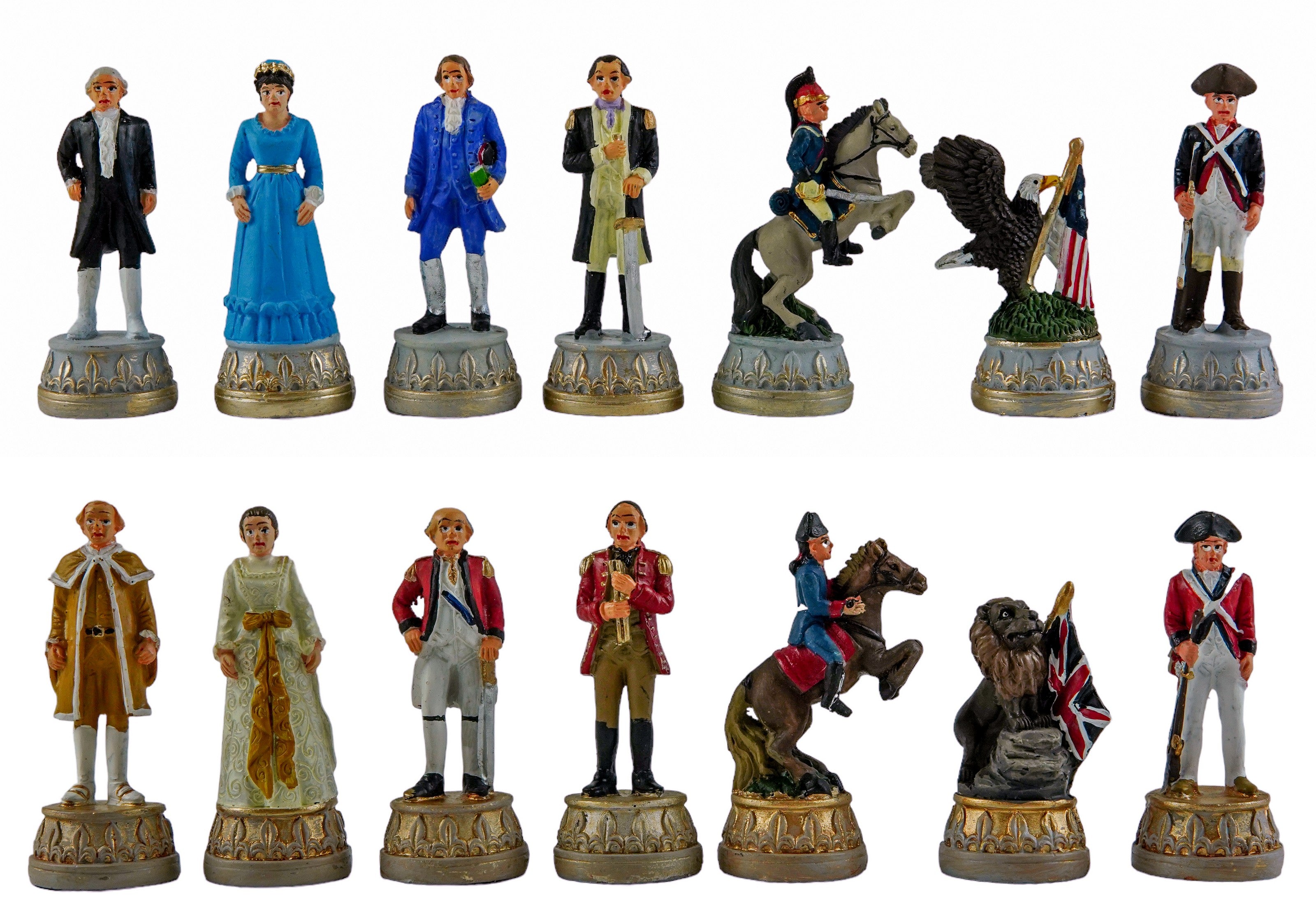 American War for Independence, Oxo-Teak Chess Pieces - 3-1/2" King Questions & Answers