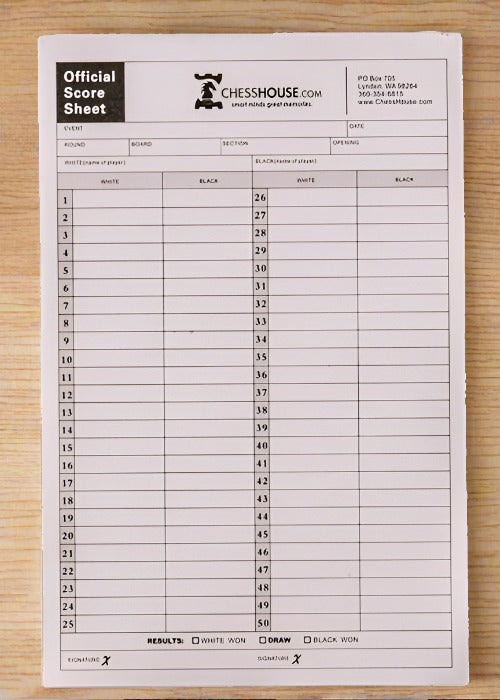 Chess Scoresheets - 100 games Questions & Answers