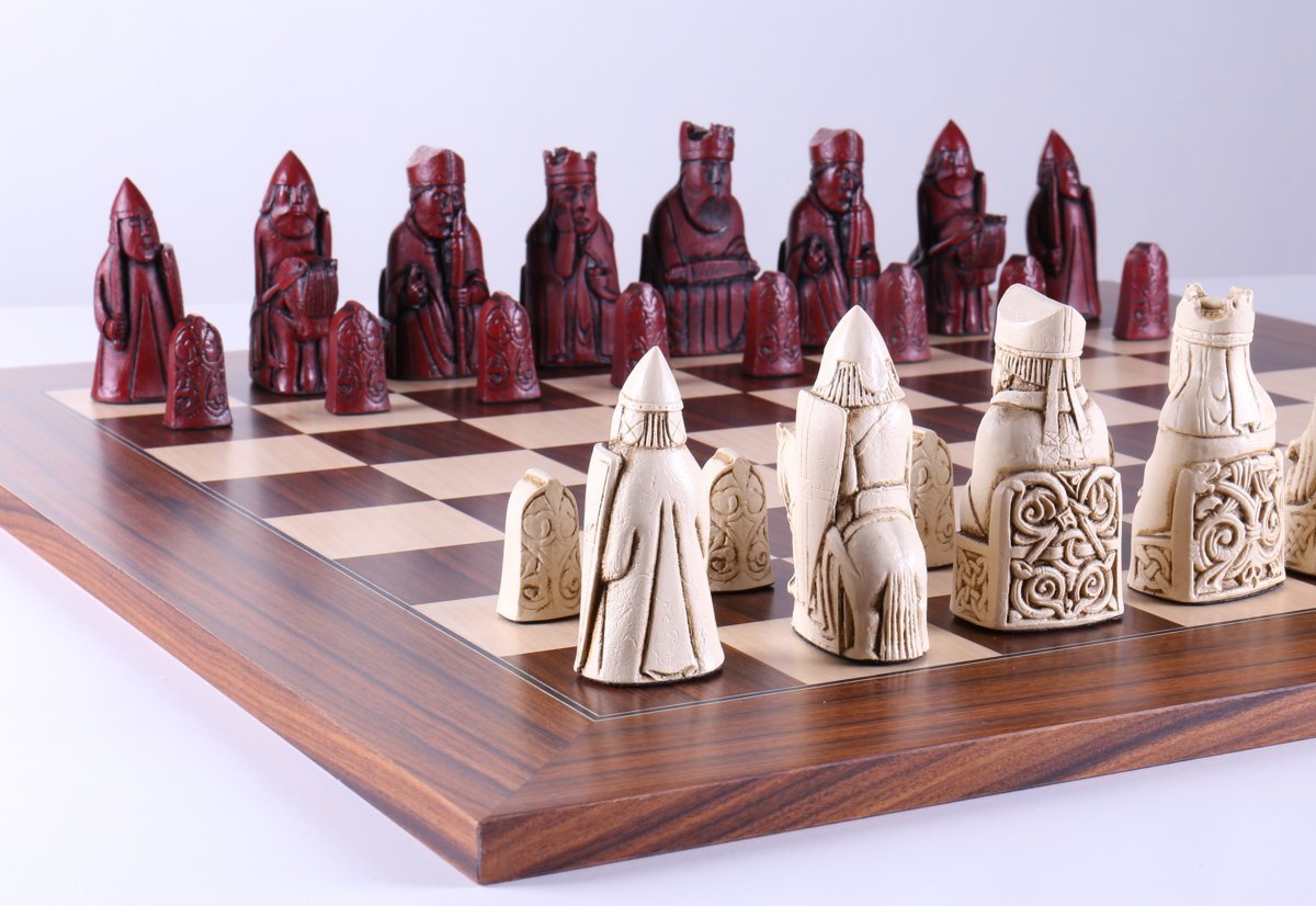 Cardinal Red Isle of Lewis Pieces on Palisander Board Questions & Answers