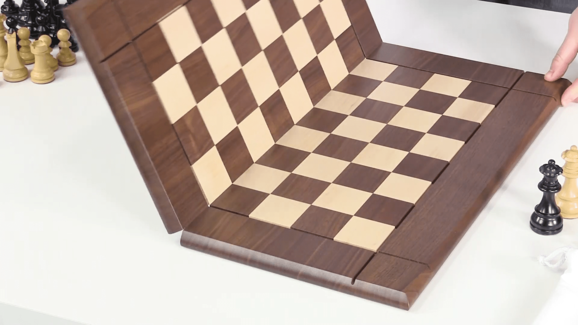 This Incredible Rook Tower Has a Pack-away Flexible Wooden Chess Board That  Wraps Around It