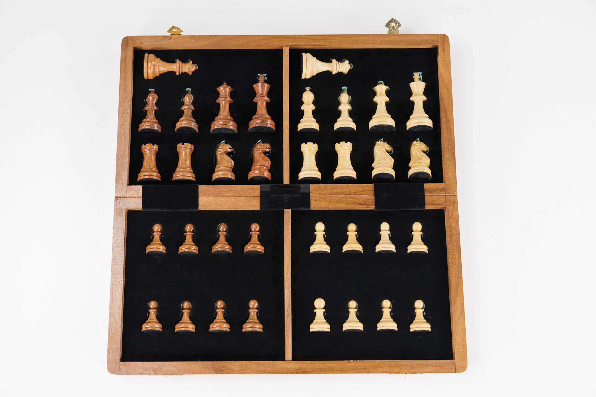 16" Folding Magnetic Wooden Chess Set - Chess Set - Chess-House