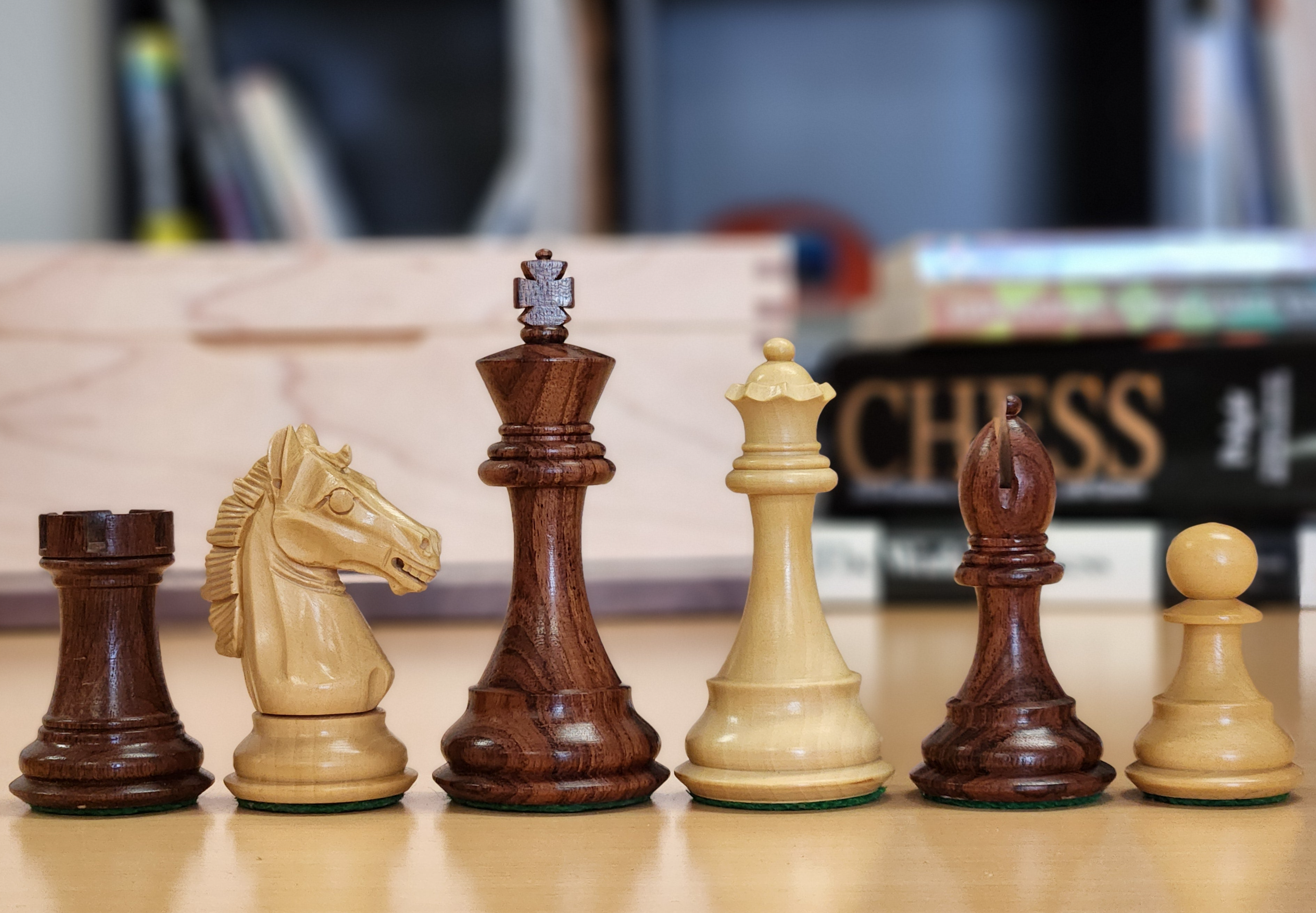 3 3/4" Anjanwood Alban Design Chess Men - Piece - Chess-House
