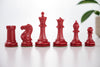 3 3/4" Commander Staunton Chess Pieces (per color or half set - 17 pieces) - Piece - Chess-House