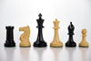 3 3/4" Emisario Player Chess Pieces - Black and Tan - Piece - Chess-House
