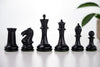 3 7/8" Hastings Black & Natural Chess Pieces - Piece - Chess-House