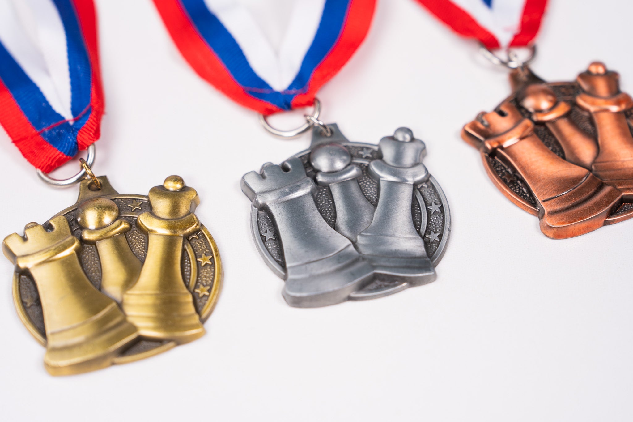 Chess Medals Award Trophies With Free Lanyard - Great For Team Sports & Tournaments (BL304)