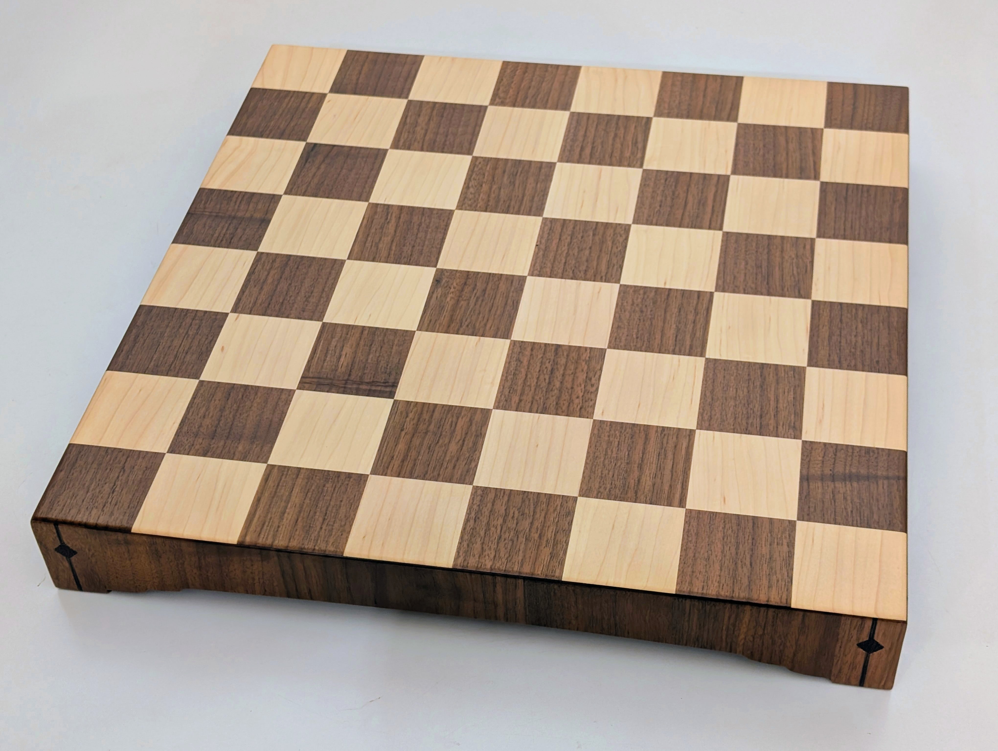 DEAL ITEM: 18" Hardwood Raised Decorative Chessboard JLP, USA - Board - Chess-House
