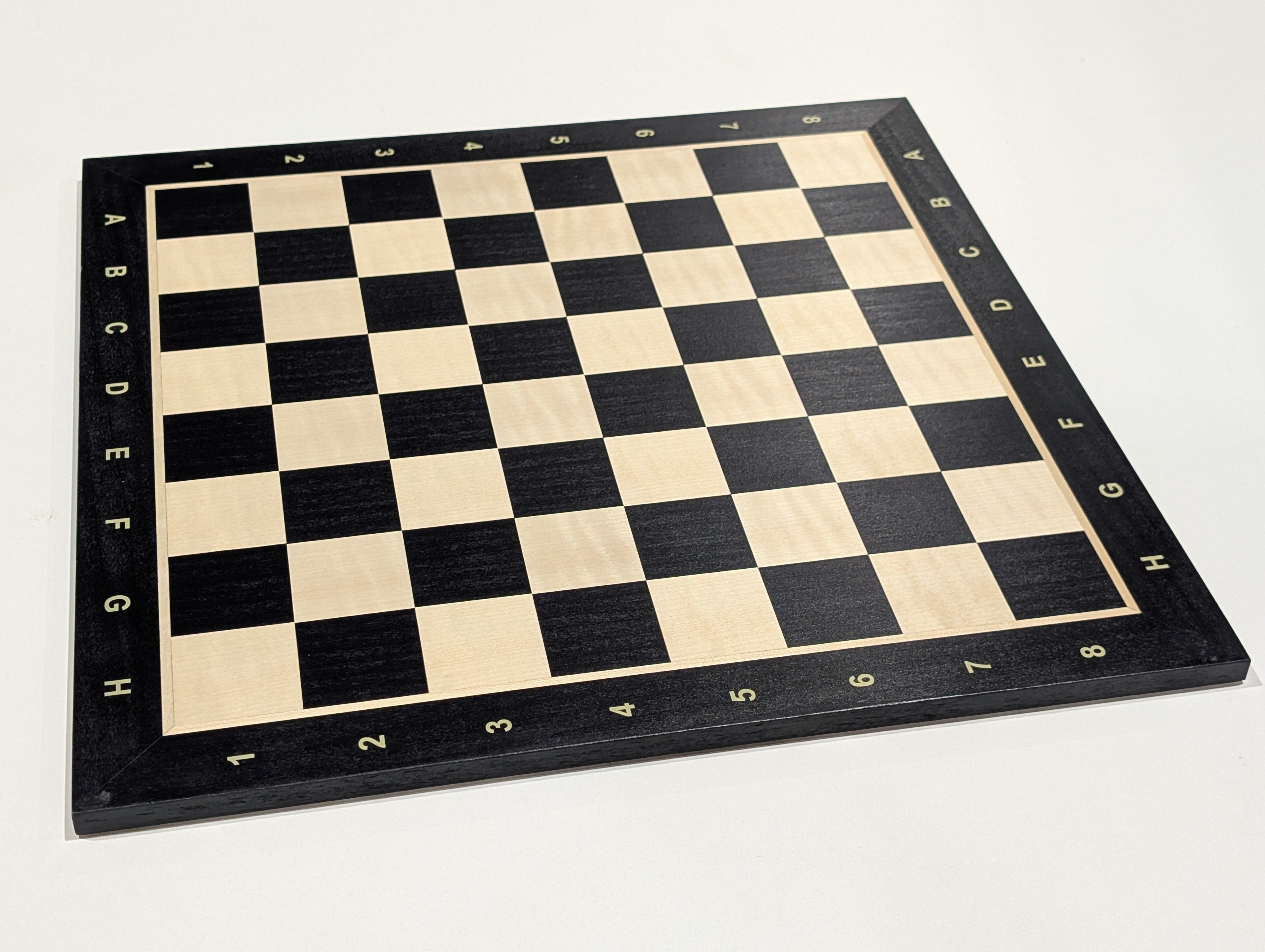 DEAL ITEM: 19" Wooden Chess Board with coordinates - Black Stained - Open Box - Chess-House