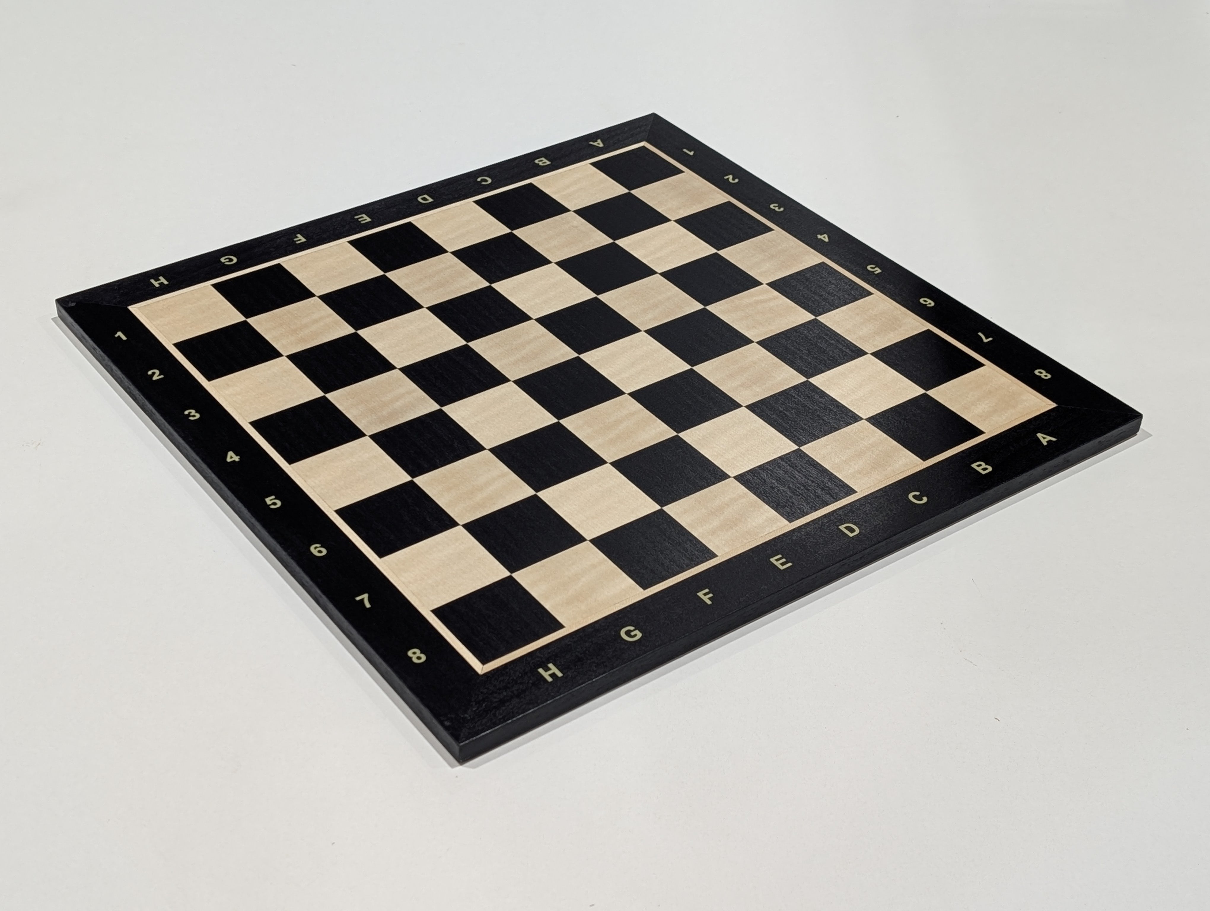 DEAL ITEM: 19" Wooden Chess Board with coordinates - Black Stained - Open Box - Chess-House