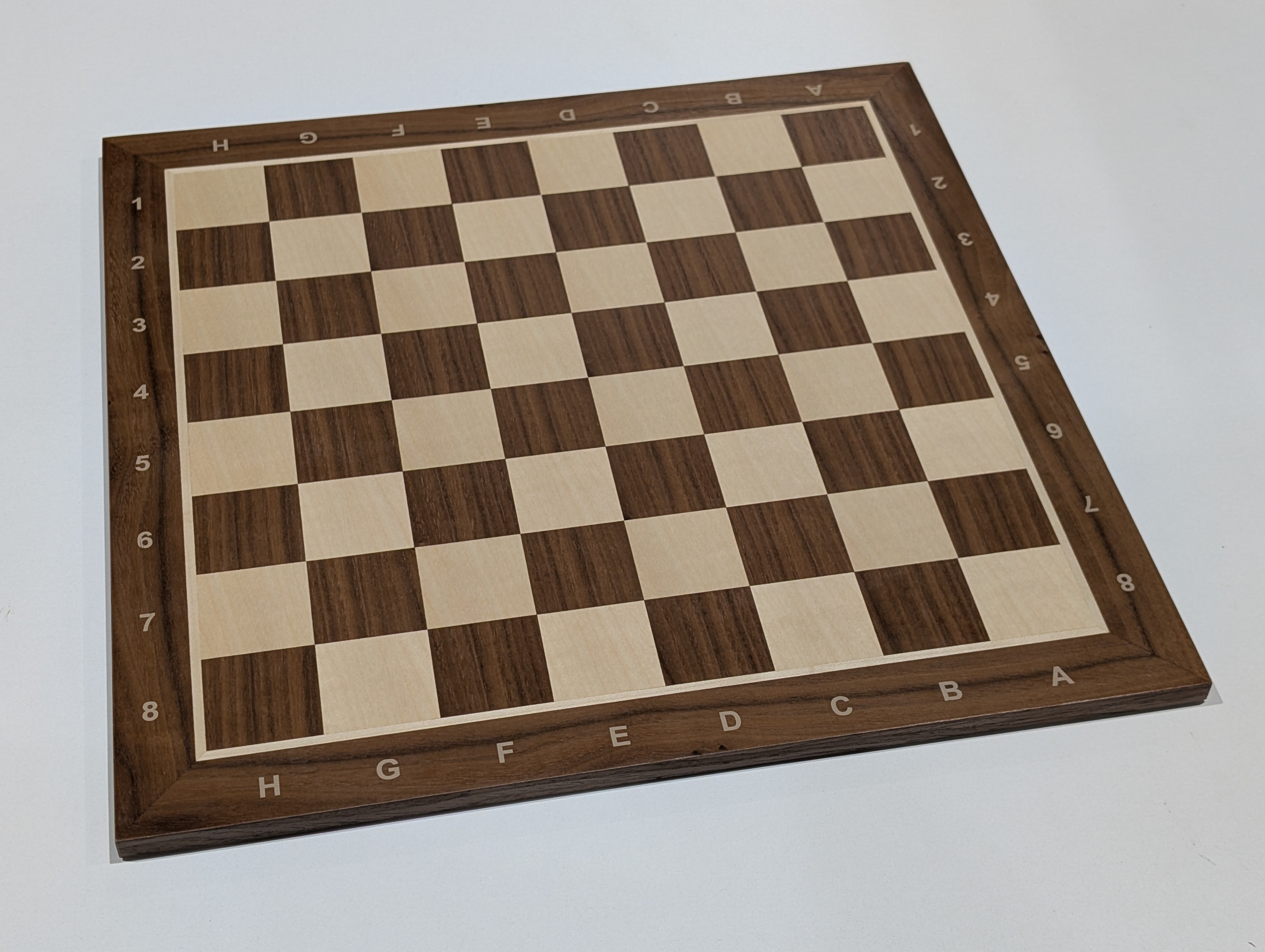 DEAL ITEM: 19" Wooden Chess Board with coordinates - Walnut - Open Box - Chess-House