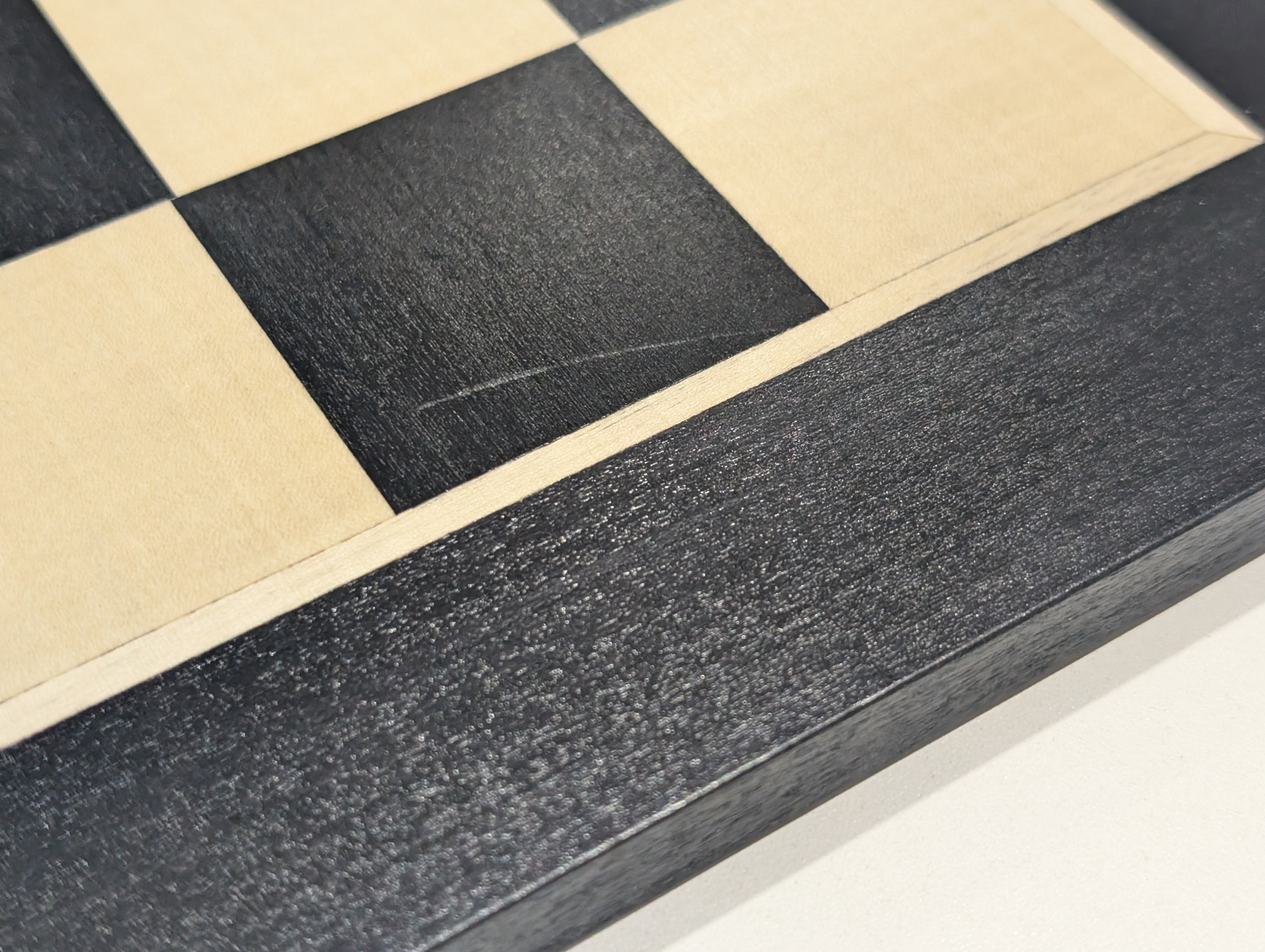 DEAL ITEM: 19" Wooden Chess Board without coordinates - Black Stained - Open Box - Chess-House