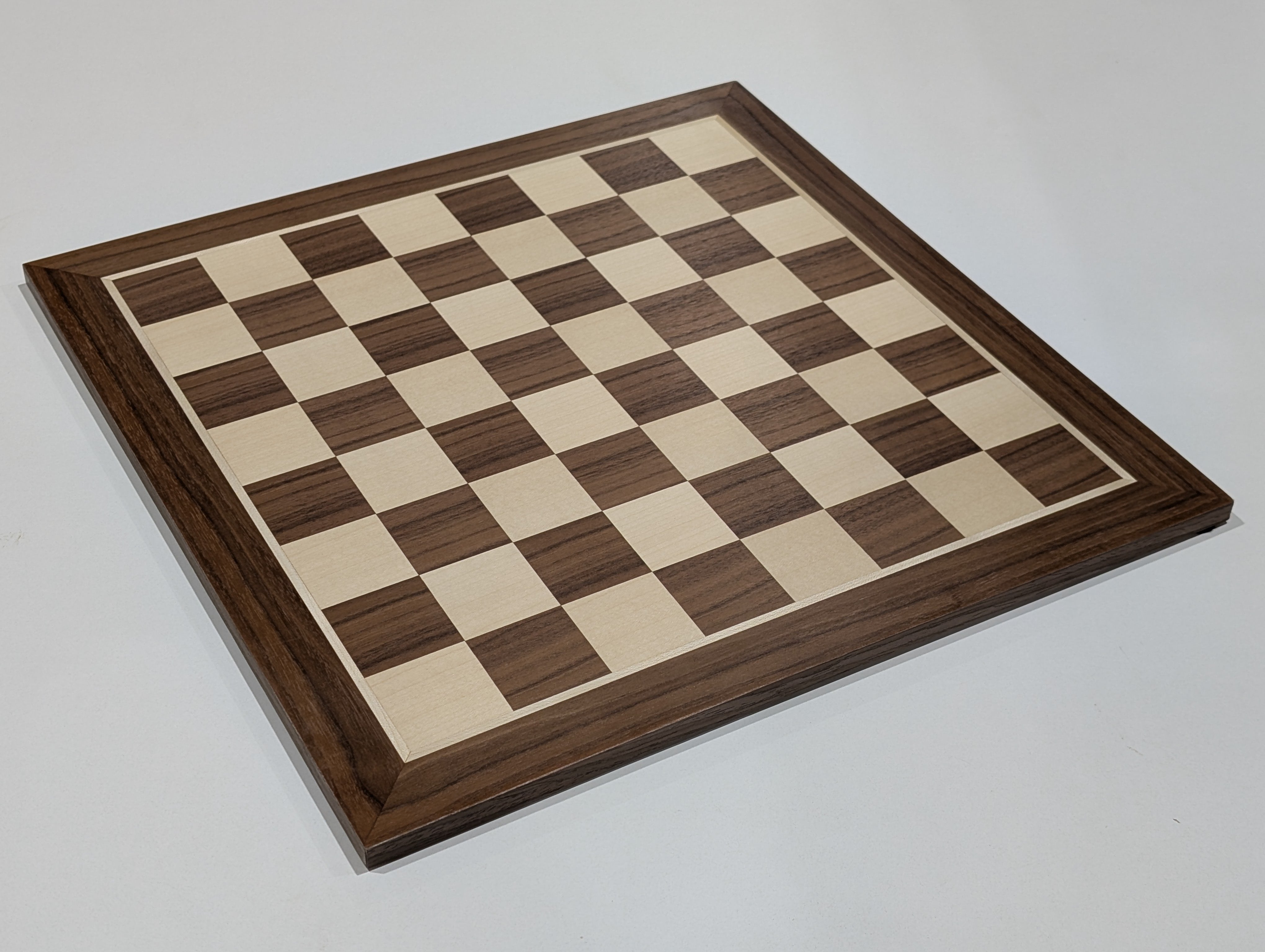 DEAL ITEM: 19" Wooden Chess Board without coordinates - Walnut - Open Box - Chess-House
