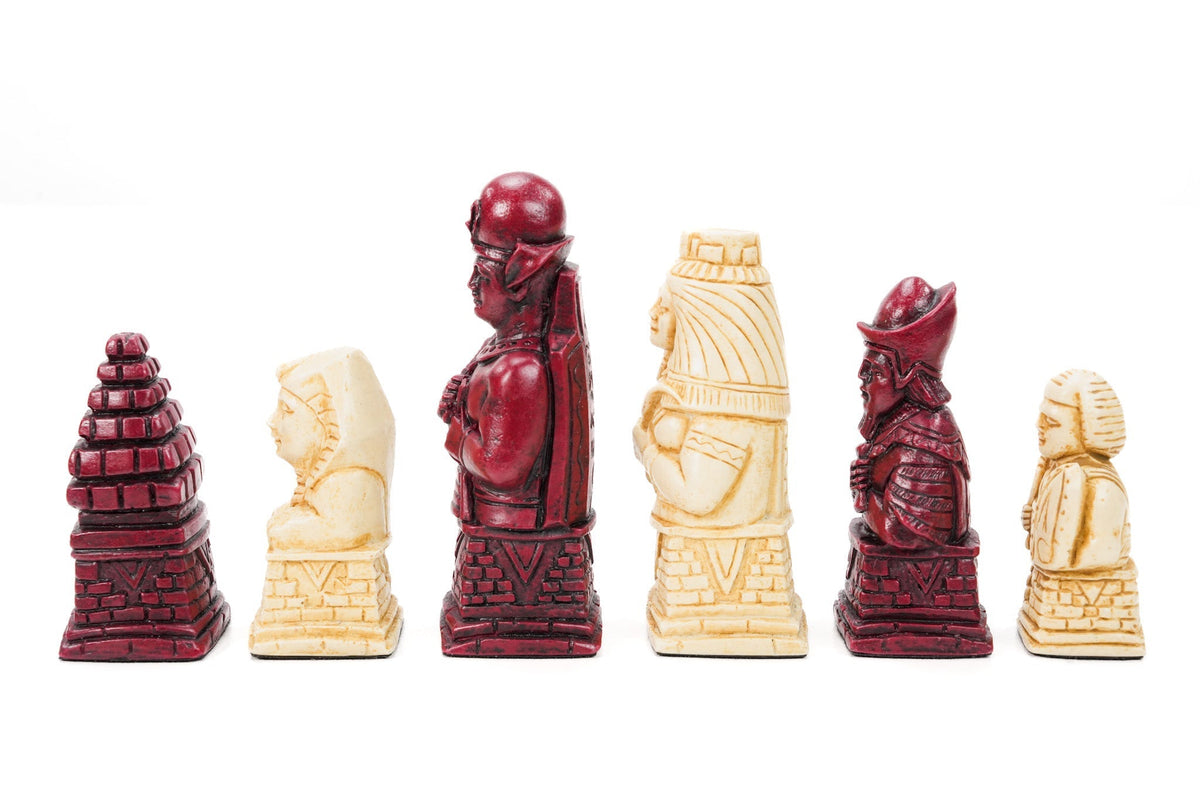 Egyptian Chess Pieces by Berkeley - Cardinal Red