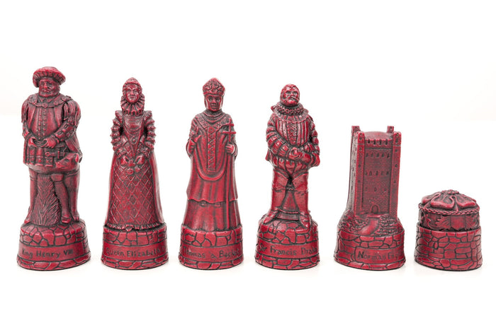English Chess Pieces by Berkeley - Cardinal Red