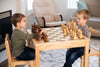 Game Table - 3 in 1 With Reversible Top and 2 Chairs - Table - Chess-House