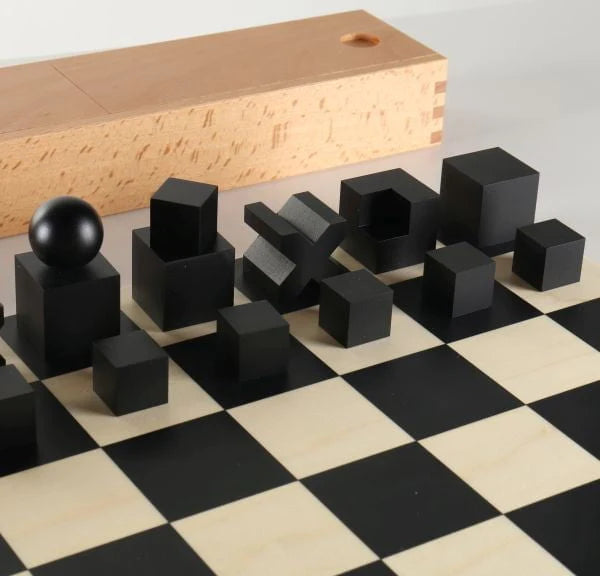 Bauhaus Chess Boards and Modern Pieces