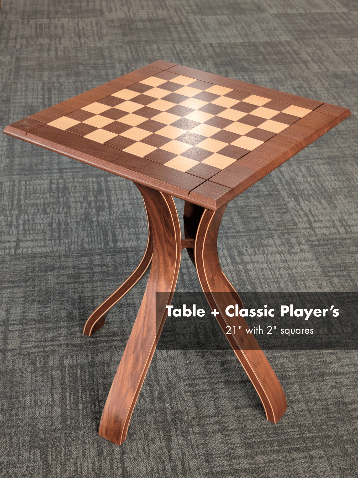 JLP Signature Chess Table in Walnut Maple Hardwoods - Table - Chess-House