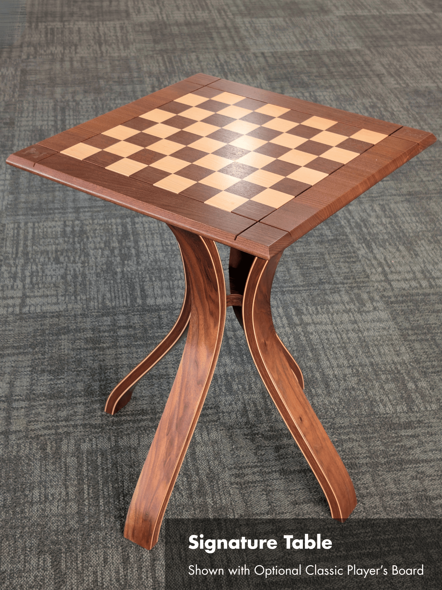 JLP Signature Chess Table in Walnut Maple Hardwoods - Table - Chess-House