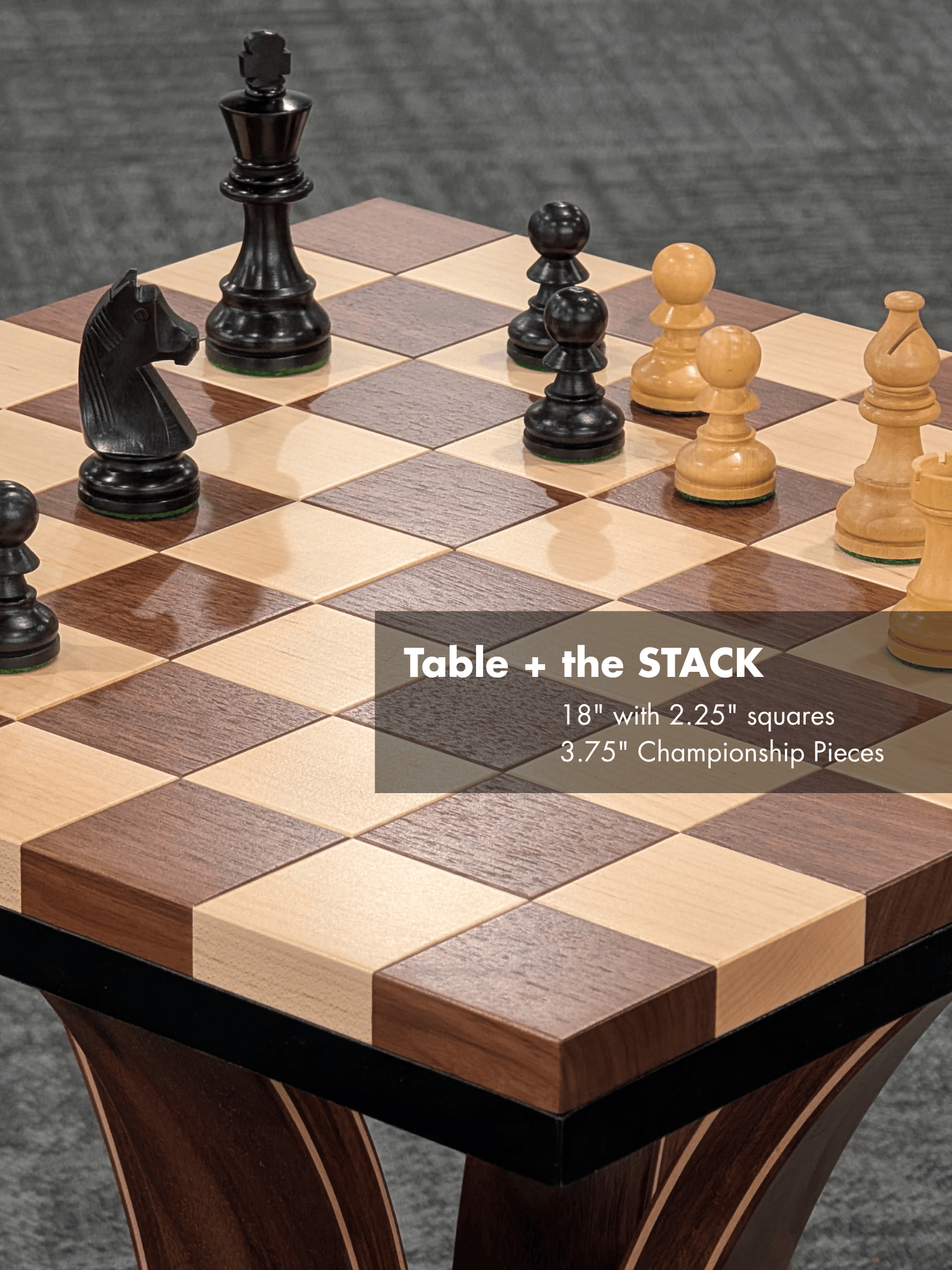 JLP Signature Chess Table in Walnut Maple Hardwoods - Table - Chess-House