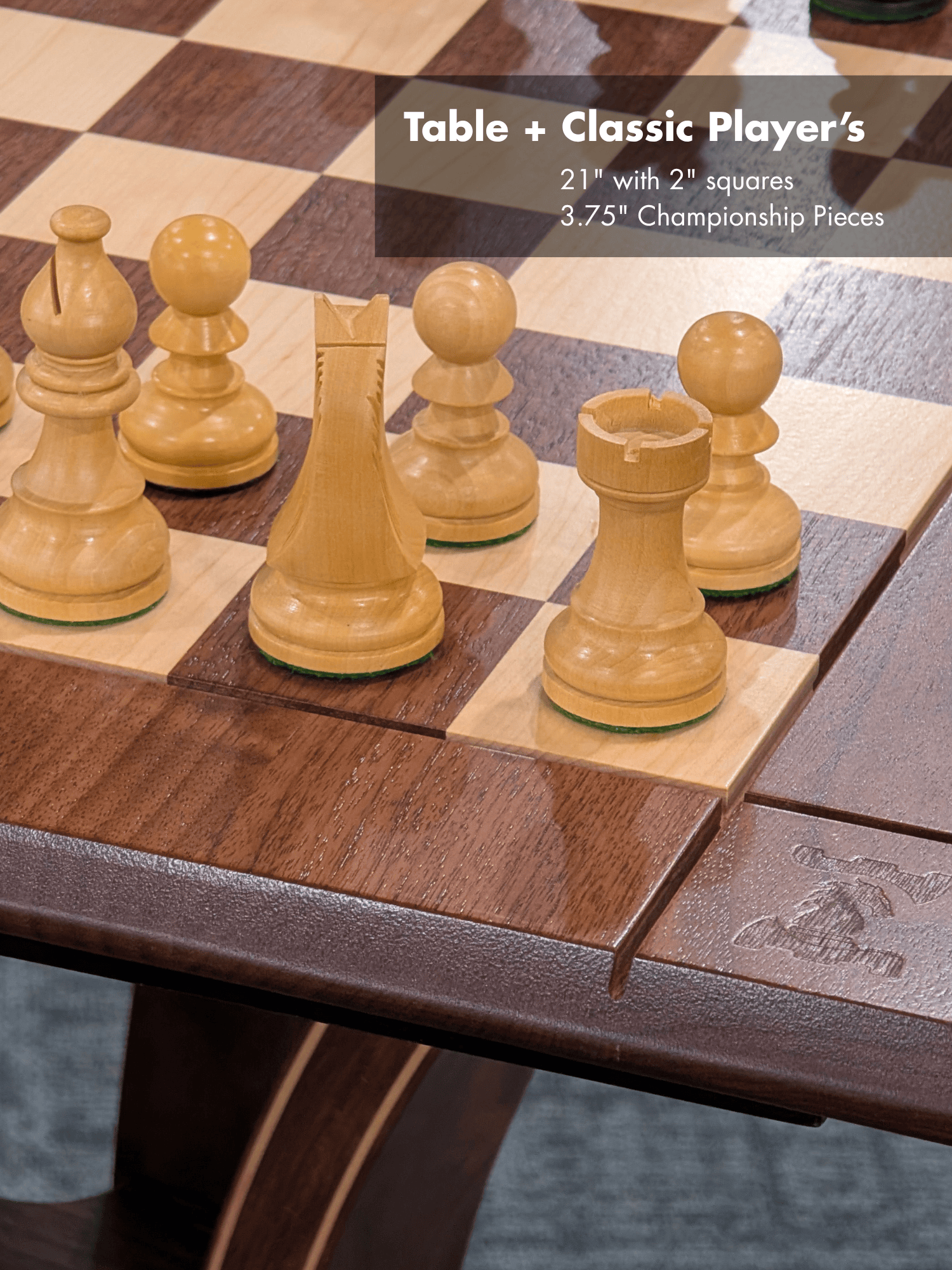 JLP Signature Chess Table in Walnut Maple Hardwoods - Table - Chess-House