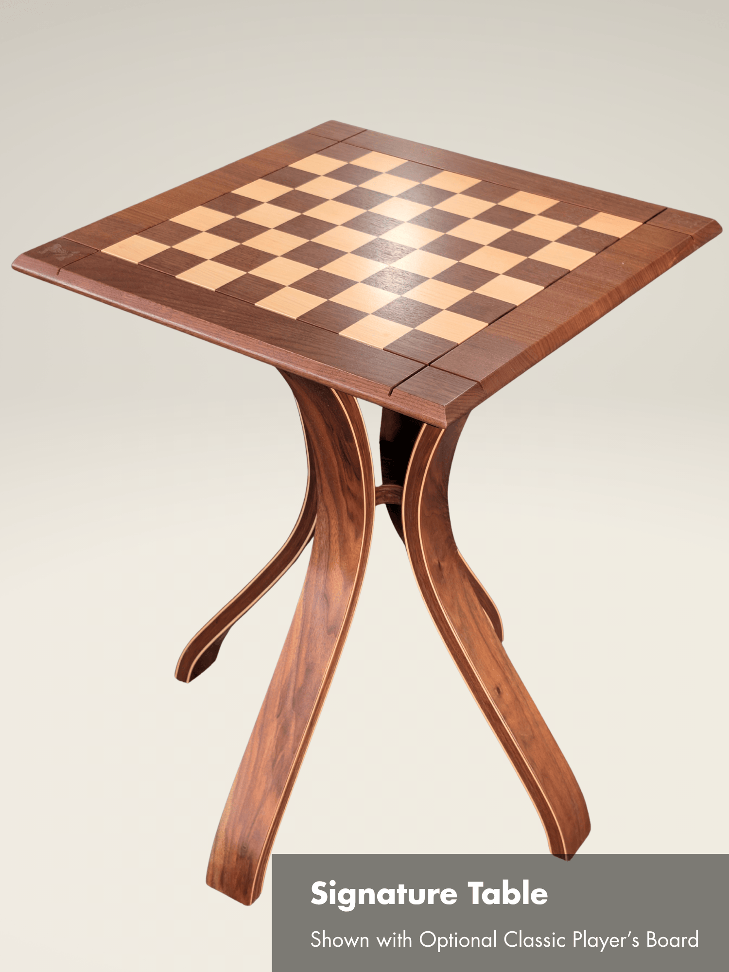 JLP Signature Chess Table in Walnut Maple Hardwoods - Table - Chess-House