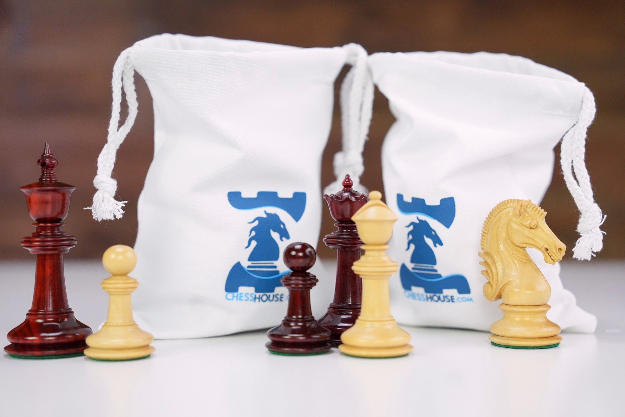 Luxury Chess in Padauk 4 5/8" King - Piece - Chess-House