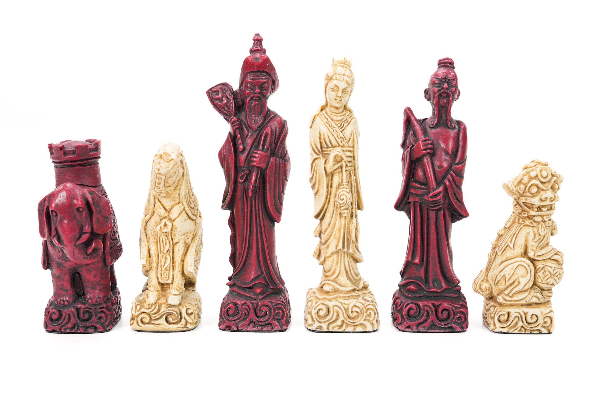 Mandarin Chess Pieces by Berkeley - Cardinal Red - Piece - Chess-House