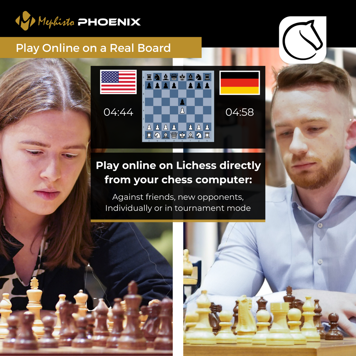 Phoenix Chess Mephisto Phoenix T - Chess Computer with 21.7 inch Chess Board