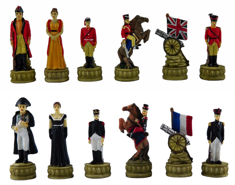 Napoleon and Wellington - The Battle of Waterloo Chess Pieces