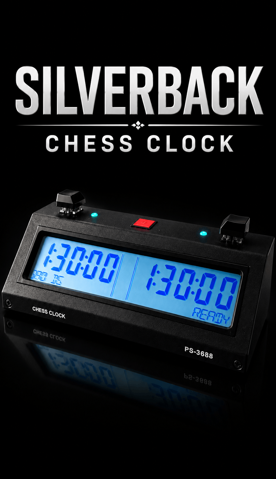SilverBack Chess Clock by Chess Gorilla - Clock - Chess-House