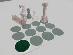 Single Felt Circle for Chess Pieces - Self-Stick in Green - Parts - Chess-House