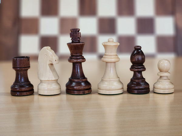 SINGLE REPLACEMENT PIECES: 15" Wooden Chess and Checkers Set - Walnut - Parts - Chess-House
