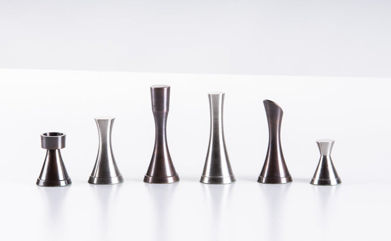 SINGLE REPLACEMENT PIECES: Contemporary Brass Chessmen