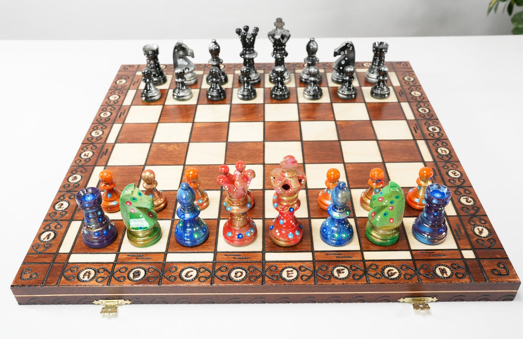 Called Into Being - Sydney Gruber Painted 21 Ambassador Chess Set #12 –  Chess House