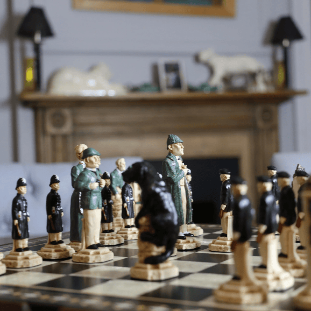 The Sherlock Holmes Chess Pieces - SAC Hand Decorated
