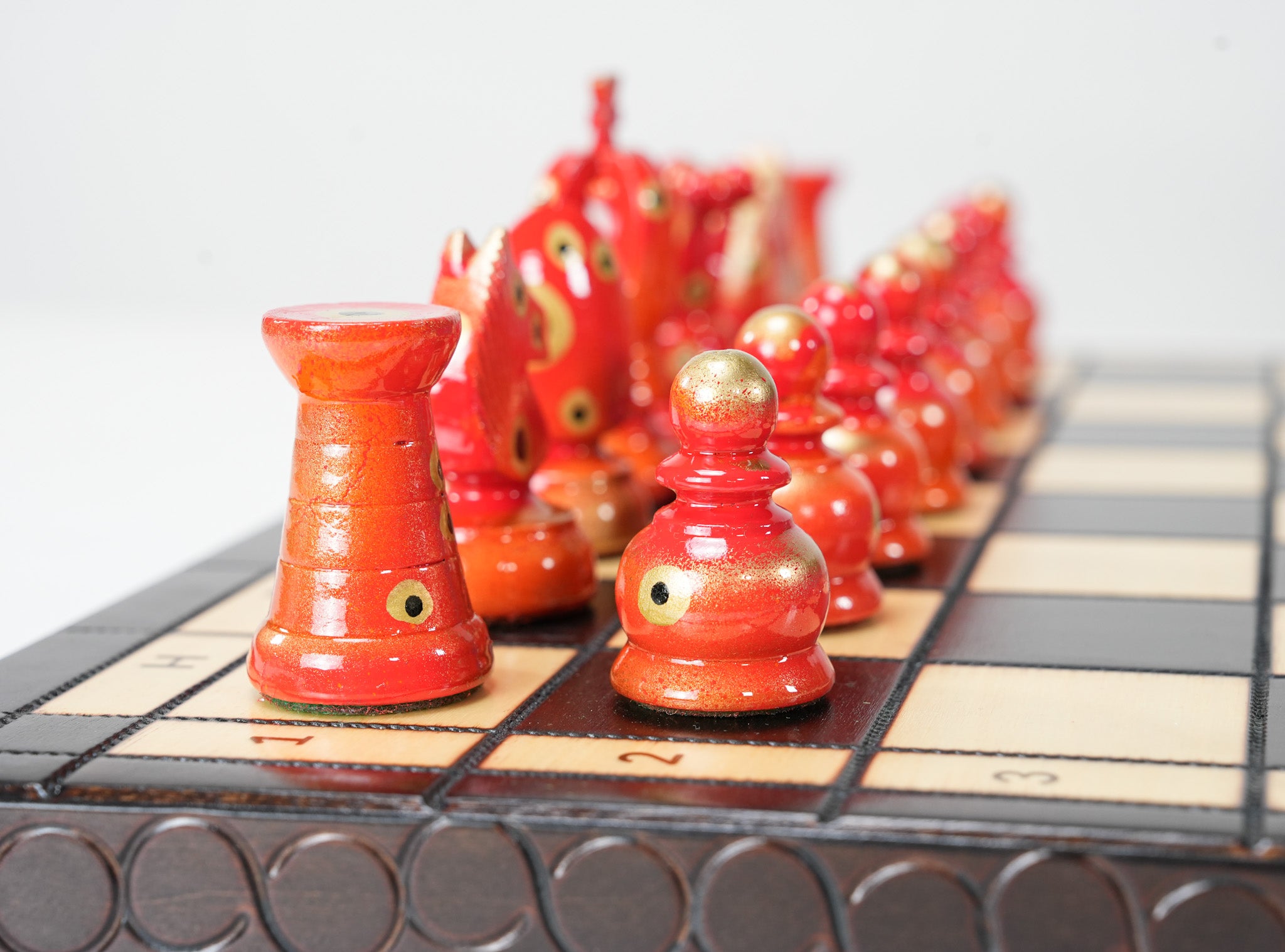 The Siren's Song - Sydney Gruber Painted 17" Large Kings Chess Set #6 - Chess Set - Chess-House