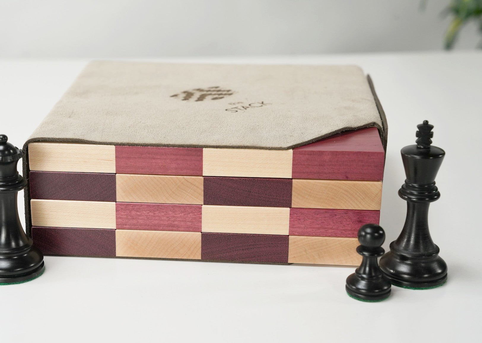 the STACK Chessboard - Tournament Edition in Purpleheart and Maple - Board - Chess-House