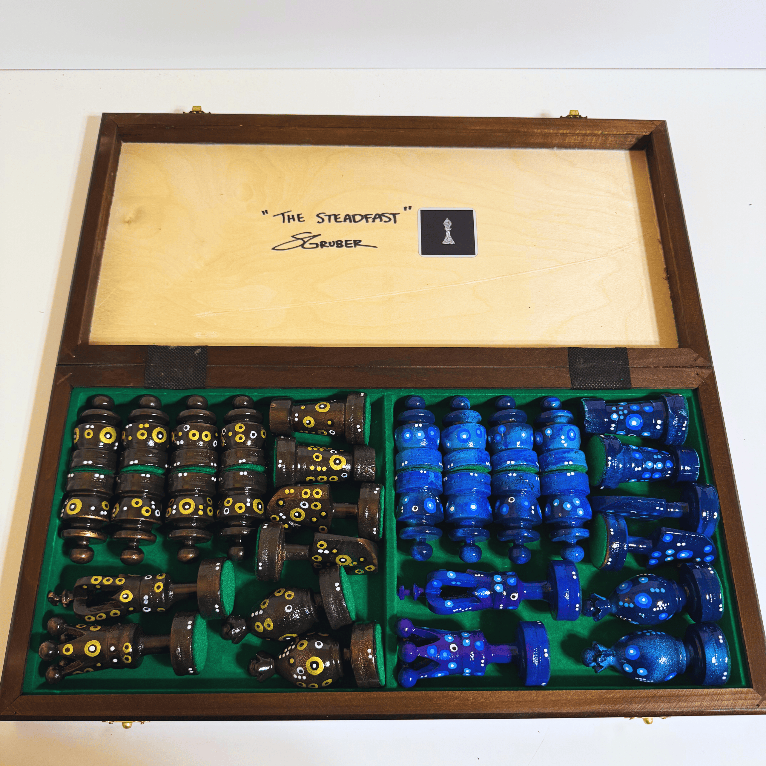 The Steadfast - Sydney Gruber Painted 20" Large Kings Chess Set #14 - Chess Set - Chess-House